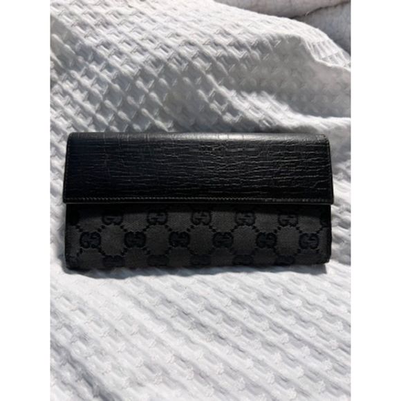 EUC GUCCI Jackie Signature GG Continental Wallet in Black - Picture 3 of 12